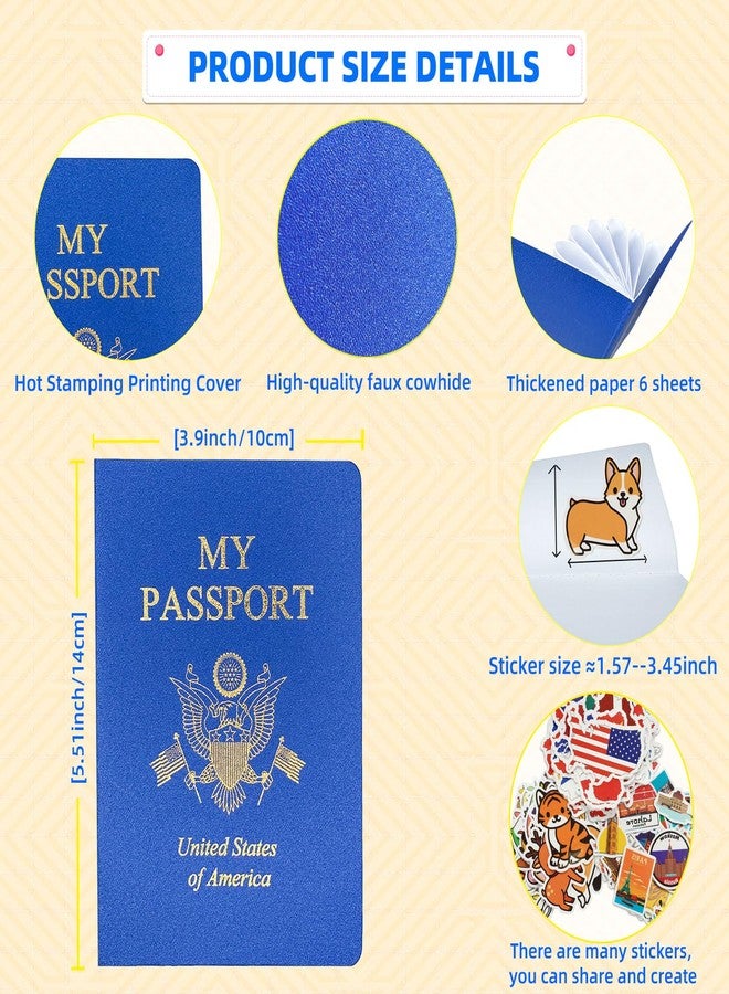 XIISVINT 15 Pcs Fake Passport Book for Kids with 150 Non-Repeating Stickers (Including 3 Themes), Suitable for Party Favors, Scrapbooking, Arts and Crafts, School Supplies, Wall Stickers - Image 2